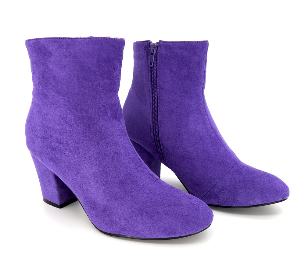 Allegra K Velvet Pastel Block Heel Booties Size 9 Retro Coquette Glam